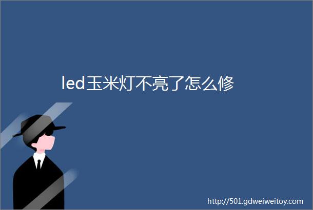 led玉米灯不亮了怎么修